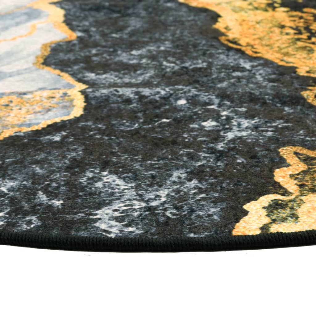 Rug, colorful, 120cm diameter, non-slip, washable