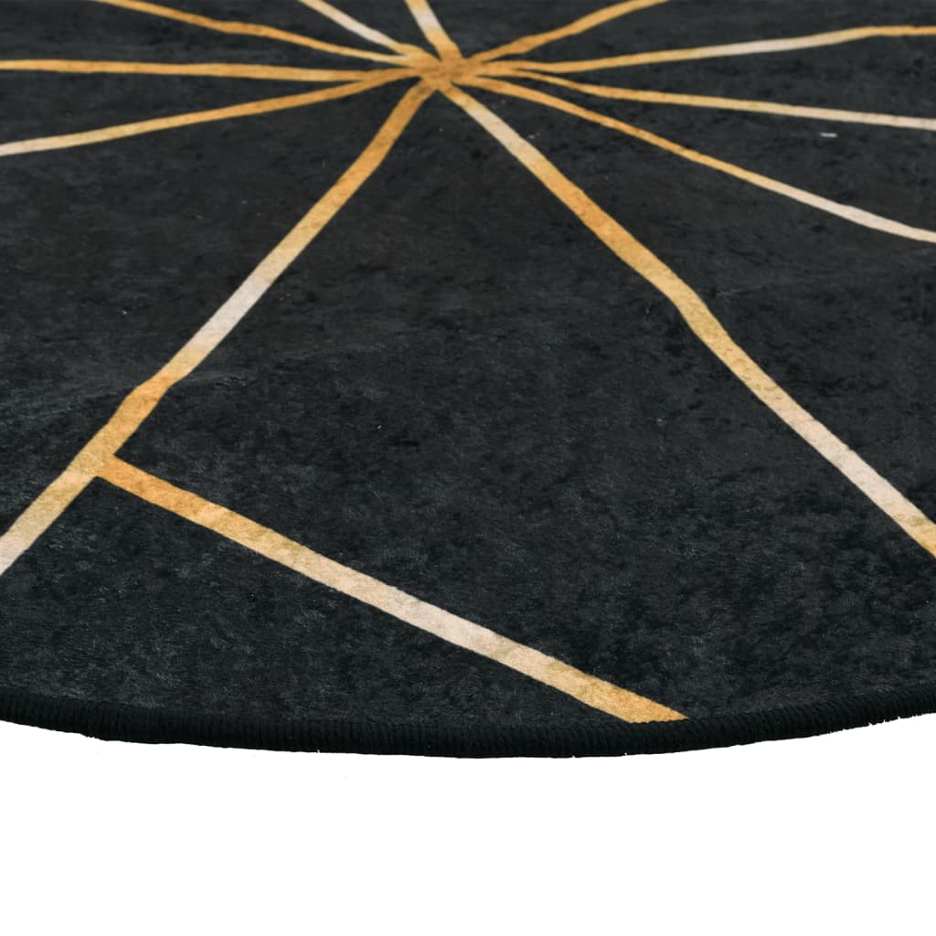 Kilimas, juodas ir auksinis, 120cm, plaunamas