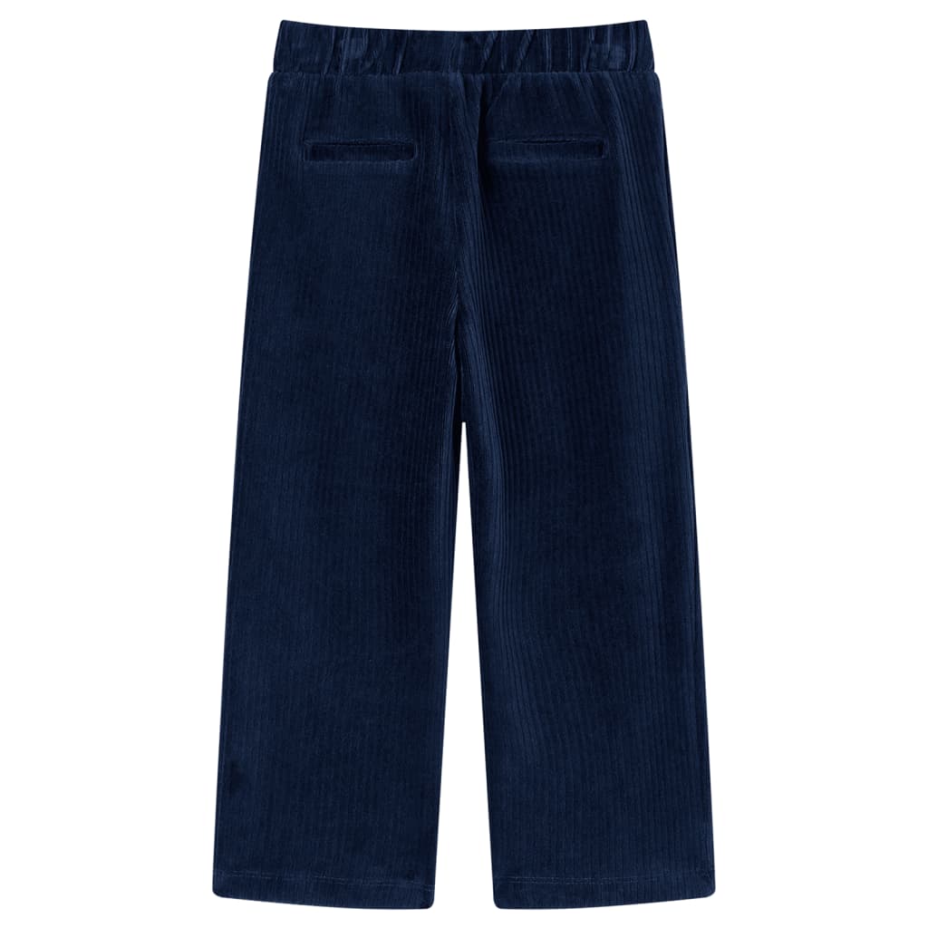 Vaikiškos kelnės, tamsiai mėlynos spalvos, velvetas, 104 dydžio