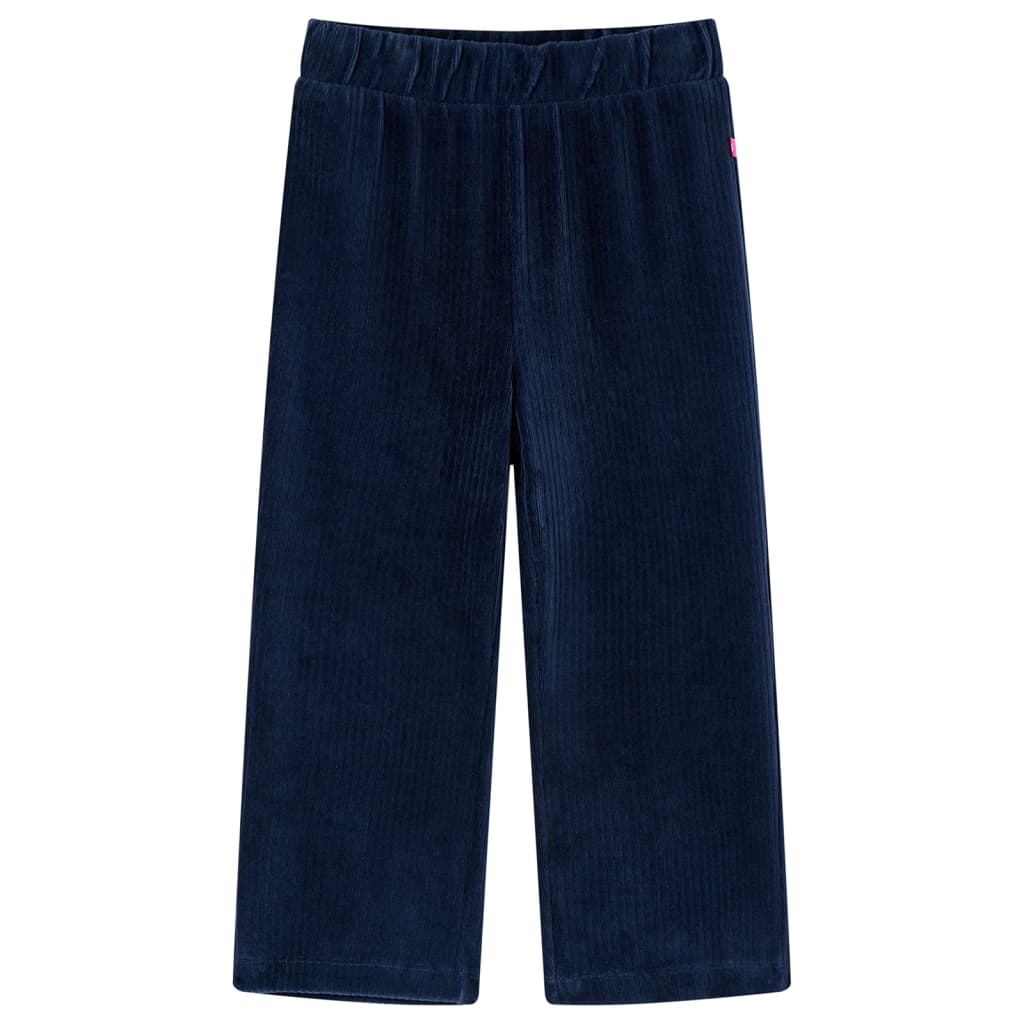 Vaikiškos kelnės, tamsiai mėlynos spalvos, velvetas, 116 dydžio
