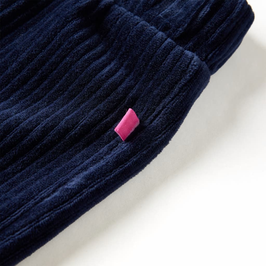Vaikiškos kelnės, tamsiai mėlynos spalvos, velvetas, 116 dydžio