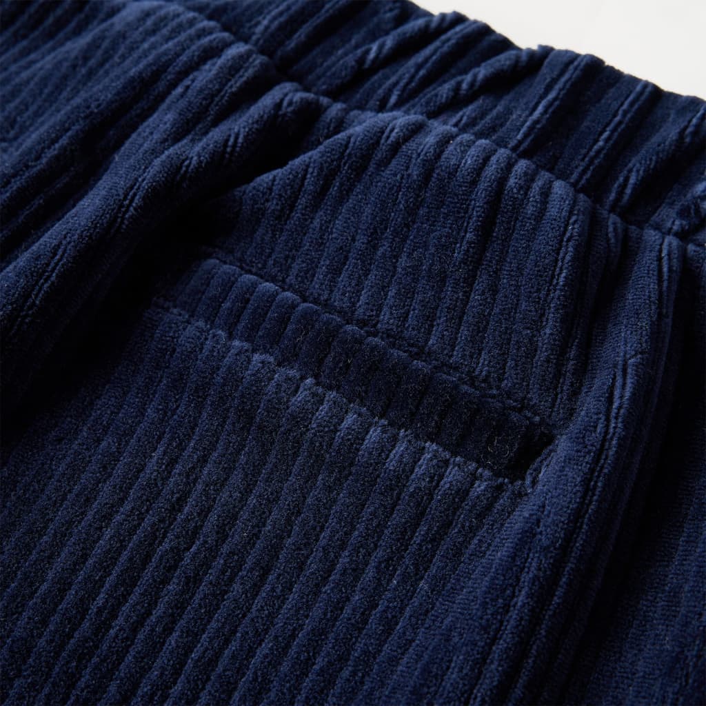 Vaikiškos kelnės, tamsiai mėlynos spalvos, velvetas, 116 dydžio