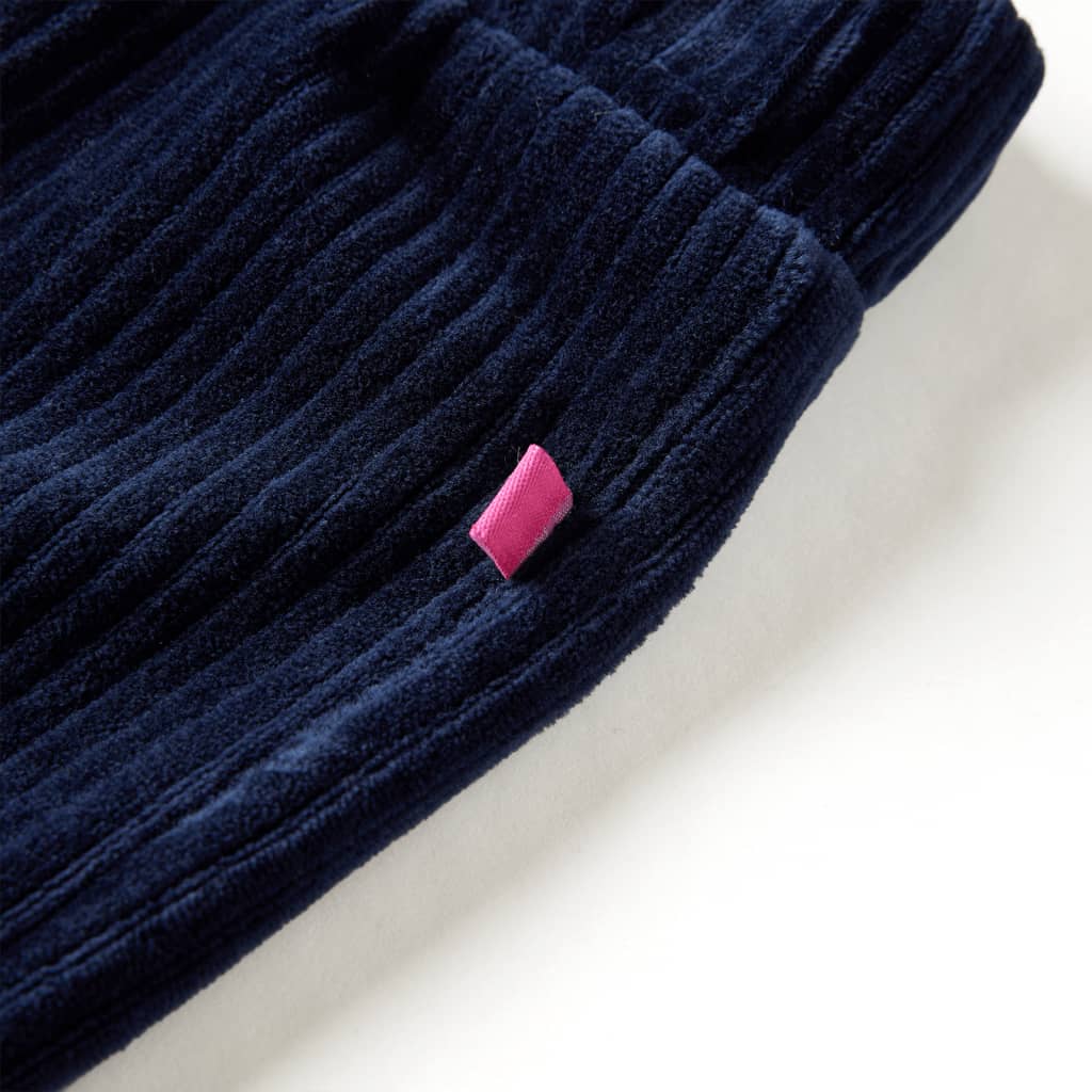 Vaikiškos kelnės, tamsiai mėlynos spalvos, velvetas, 128 dydžio