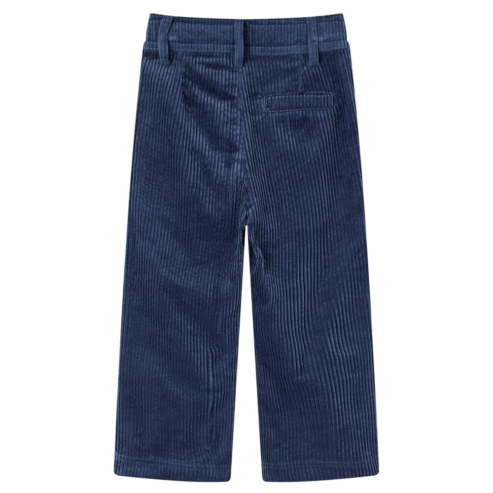 Vaikiškos kelnės, tamsiai mėlynos spalvos, velvetas, 116 dydžio