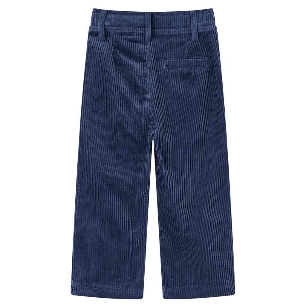 Vaikiškos kelnės, tamsiai mėlynos spalvos, velvetas, 116 dydžio