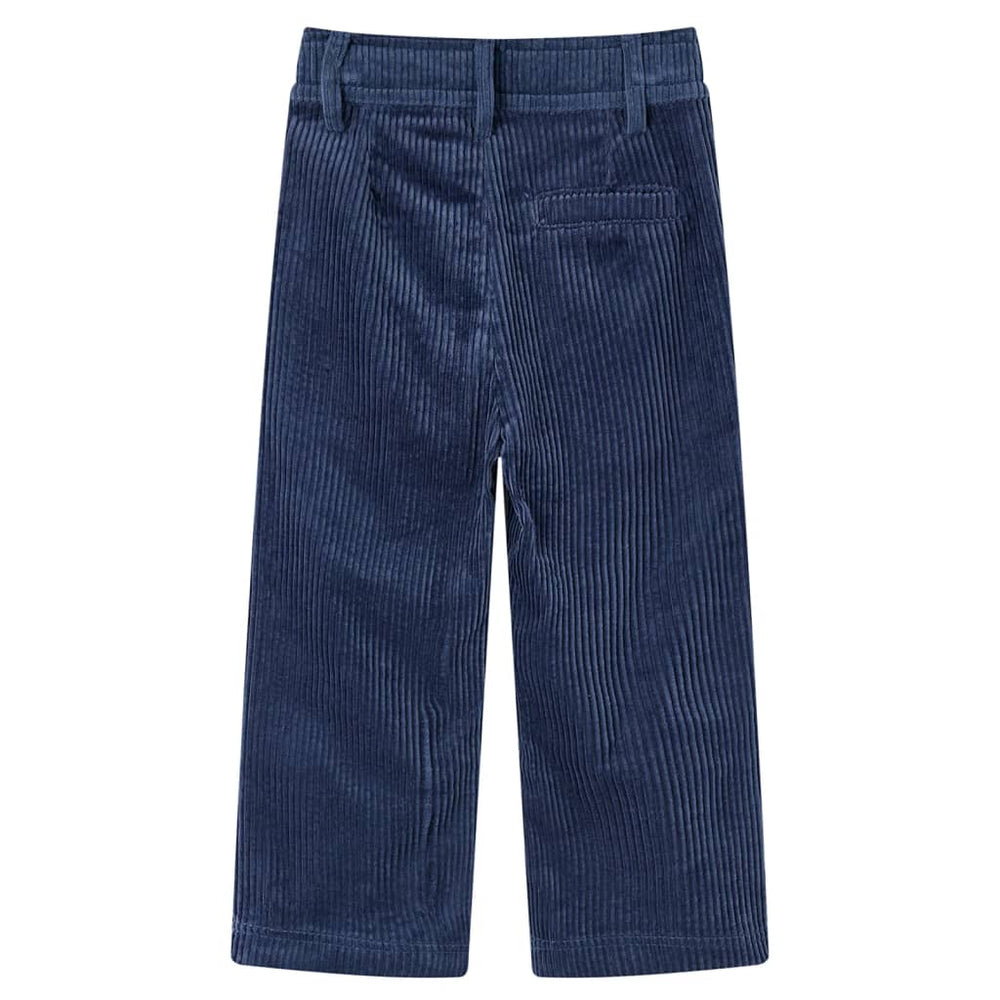 Vaikiškos kelnės, tamsiai mėlynos spalvos, velvetas, 128 dydžio