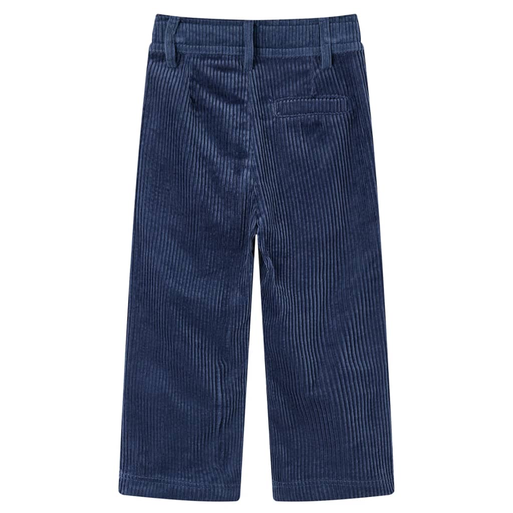 Vaikiškos kelnės, tamsiai mėlynos spalvos, velvetas, 128 dydžio
