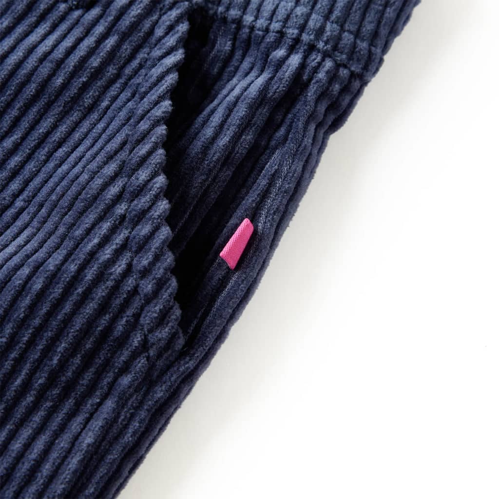Vaikiškos kelnės, tamsiai mėlynos spalvos, velvetas, 128 dydžio