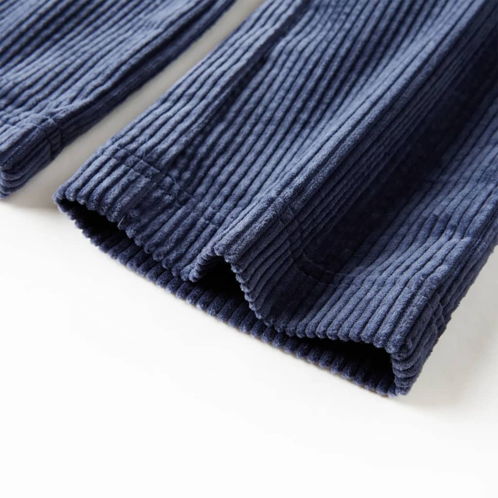 Vaikiškos kelnės, tamsiai mėlynos spalvos, velvetas, 128 dydžio