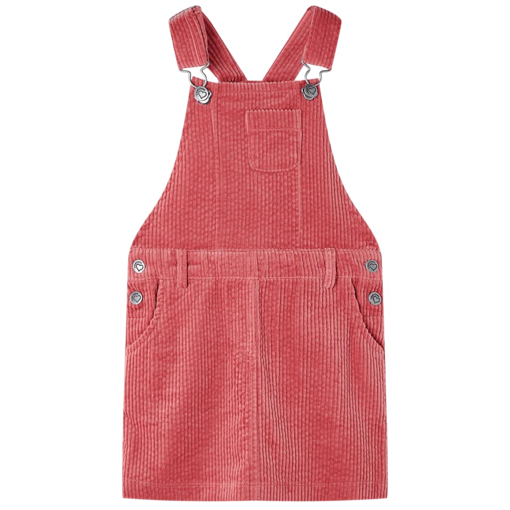 Vaikiškas kombinezonas-suknelė, rožinės spalvos, velvetas, 104 dydžio