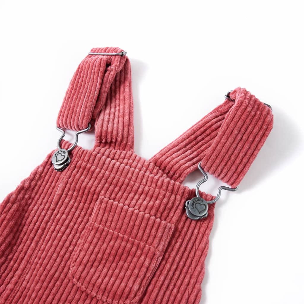 Vaikiškas kombinezonas-suknelė, rožinės spalvos, velvetas, 104 dydžio