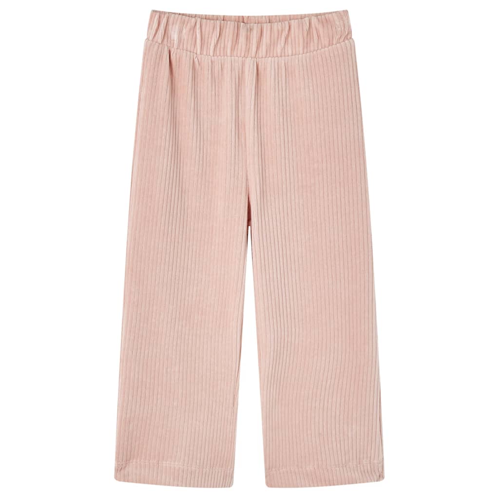 Vaikiškos kelnės, šviesiai rožinės spalvos, velvetas, 140 dydžio