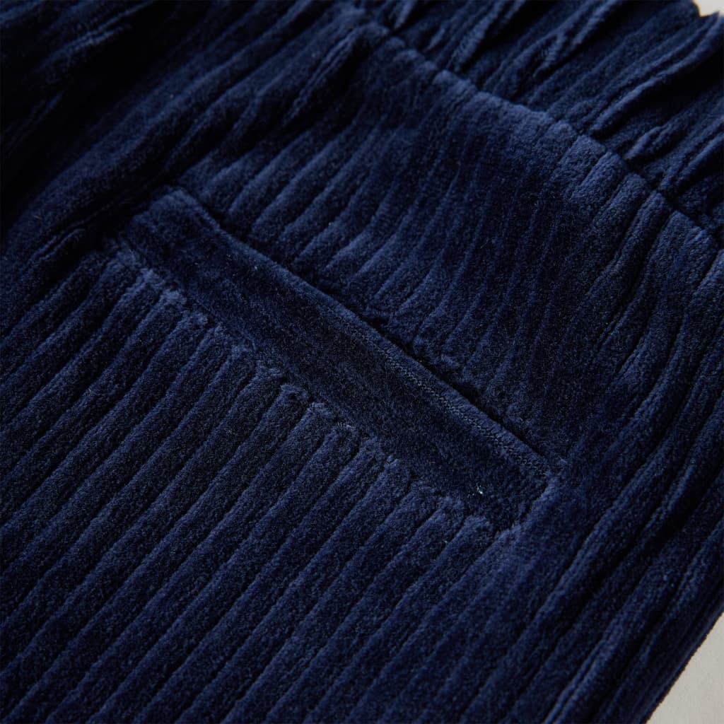 Vaikiškos kelnės, tamsiai mėlynos spalvos, velvetas, 104 dydžio