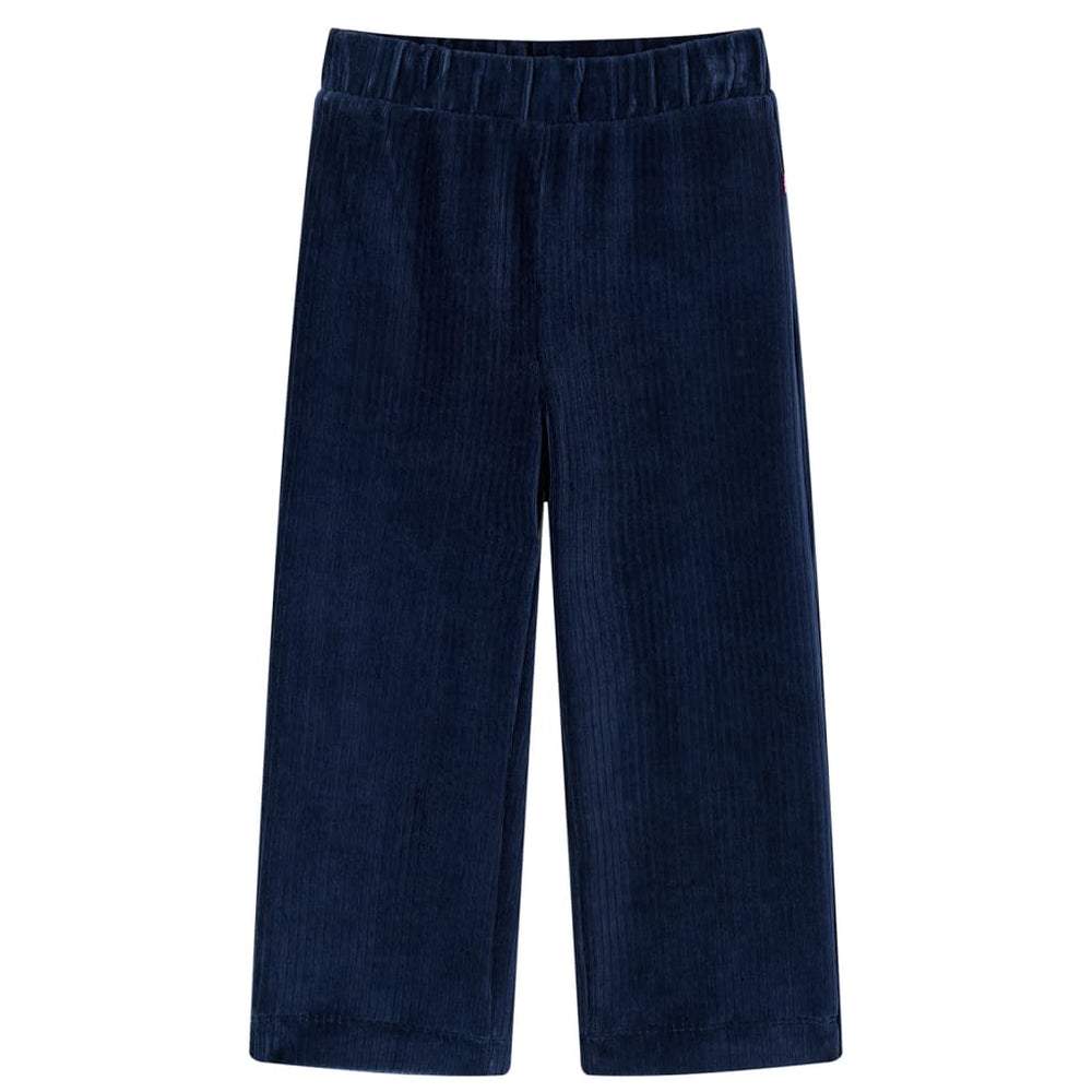 Vaikiškos kelnės, tamsiai mėlynos spalvos, velvetas, 116 dydžio