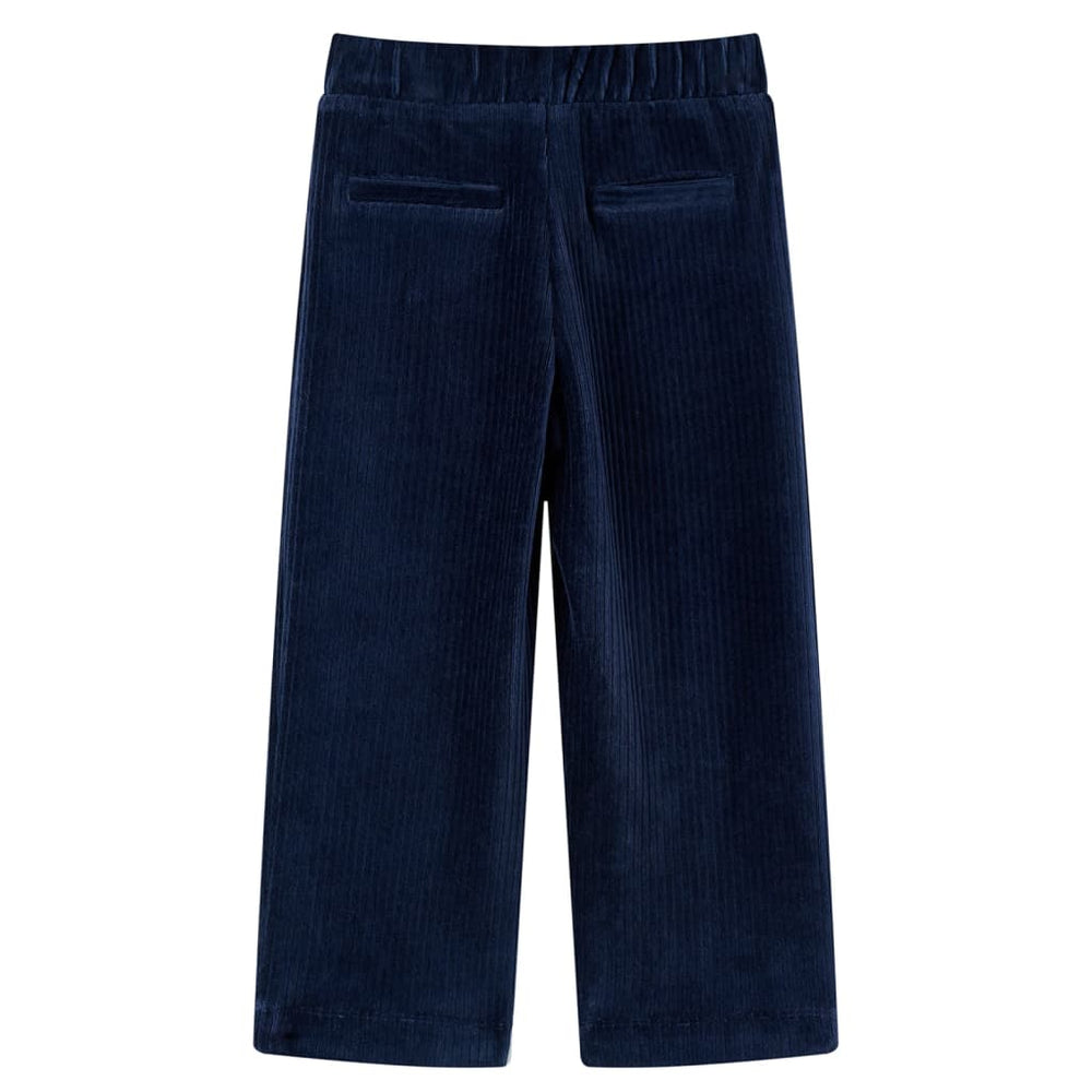 Vaikiškos kelnės, tamsiai mėlynos spalvos, velvetas, 116 dydžio
