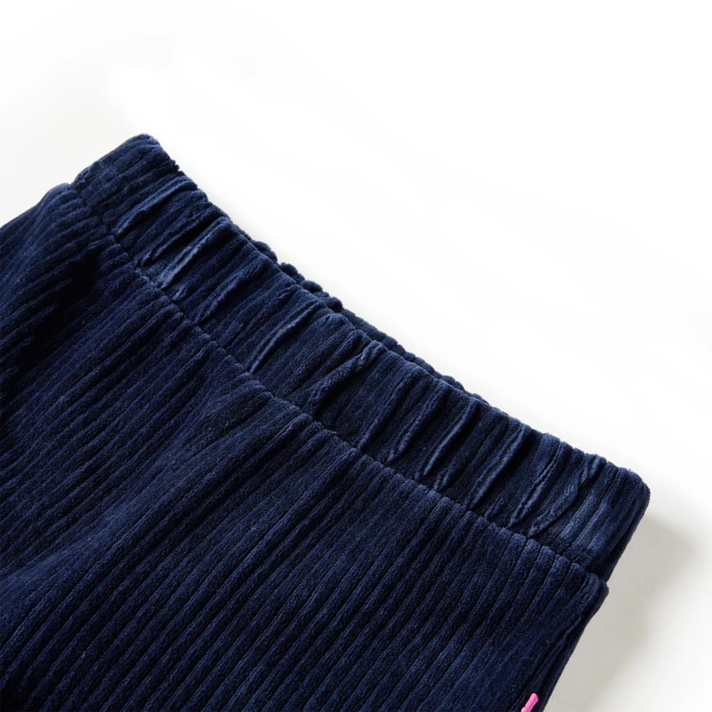 Vaikiškos kelnės, tamsiai mėlynos spalvos, velvetas, 128 dydžio