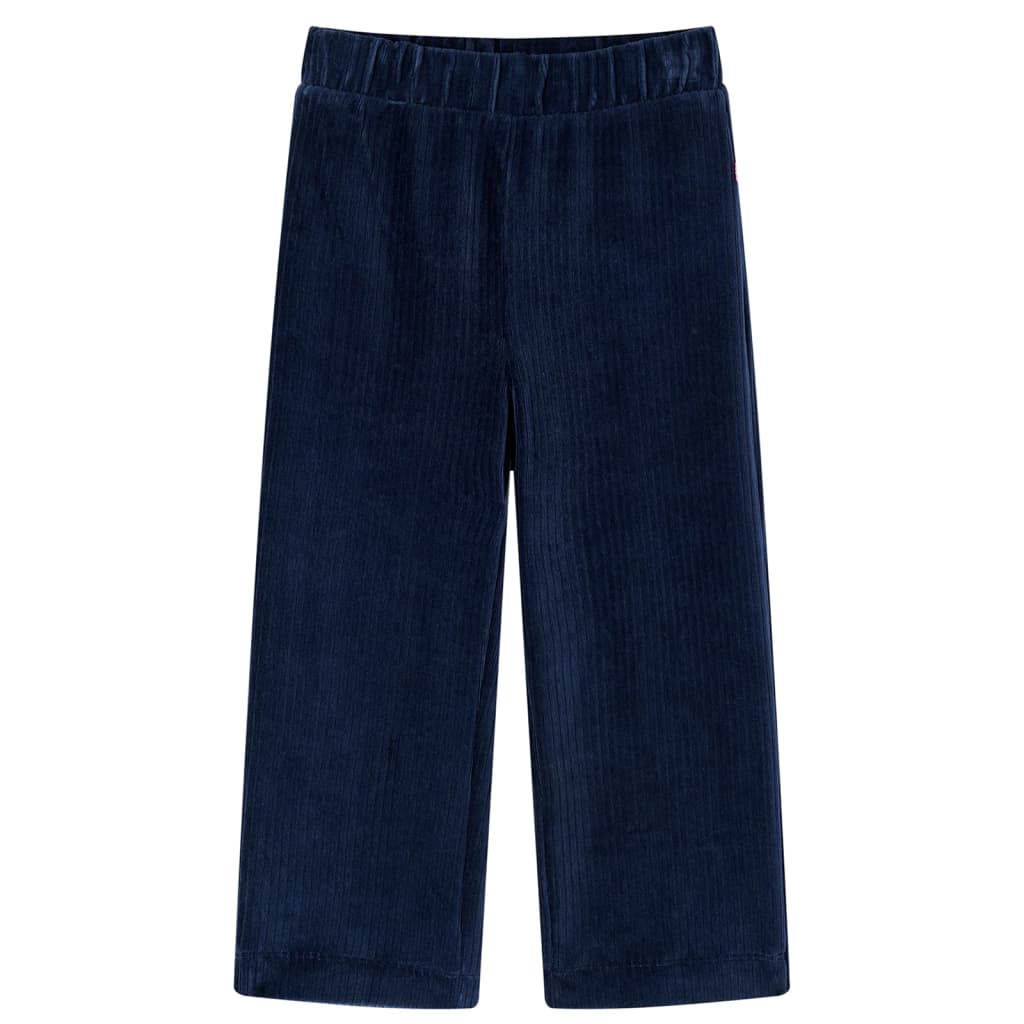 Vaikiškos kelnės, tamsiai mėlynos spalvos, velvetas, 140 dydžio