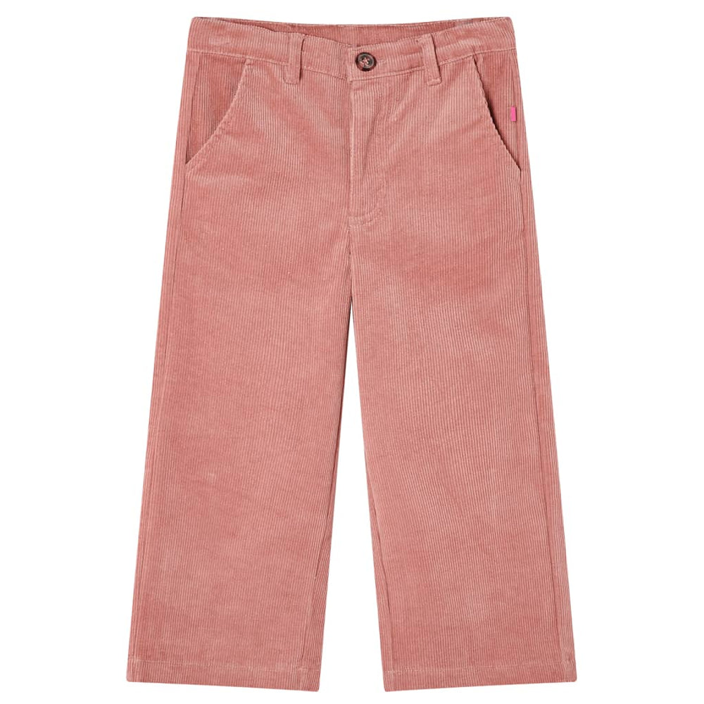 Vaikiškos kelnės, sendintos rožinės spalvos, velvetas, 140 dydžio
