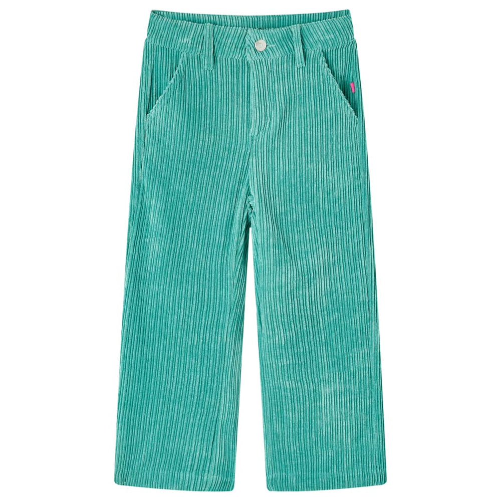 Vaikiškos kelnės, mėtinės žalios spalvos, velvetas, 104 dydžio