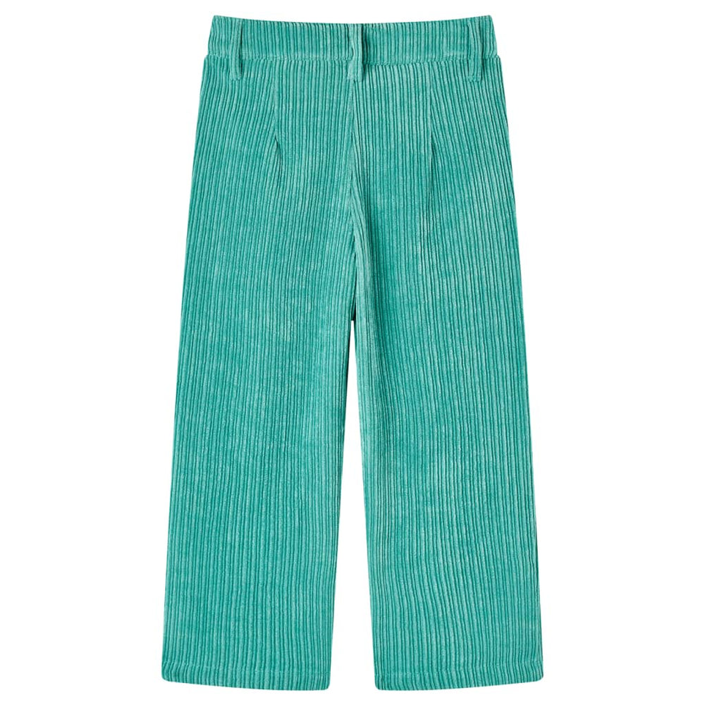 Vaikiškos kelnės, mėtinės žalios spalvos, velvetas, 128 dydžio
