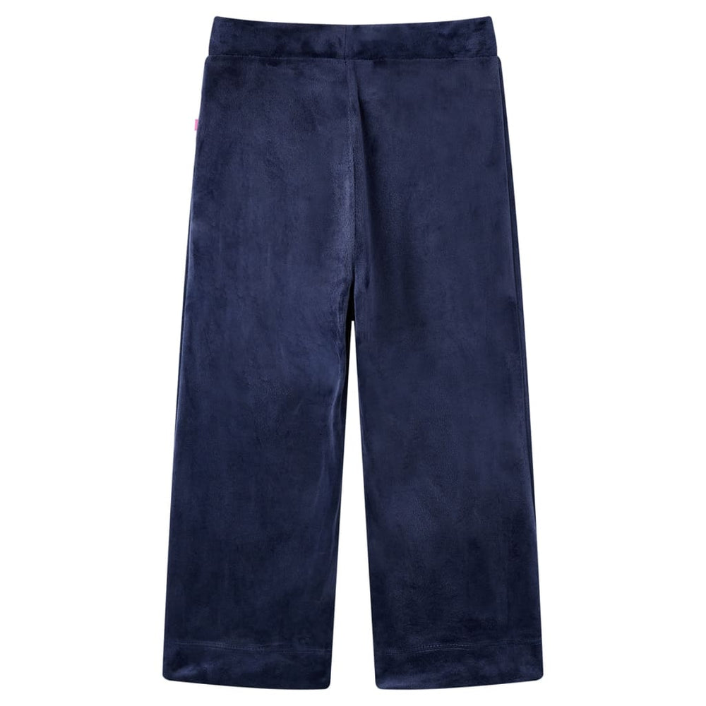 Vaikiškos kelnės, tamsiai mėlynos spalvos, velvetas, 116 dydžio
