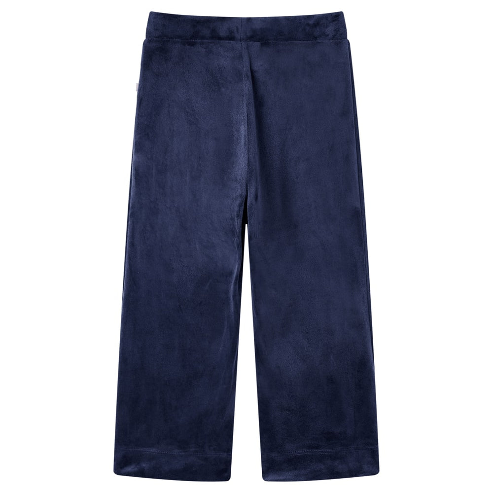 Vaikiškos kelnės, tamsiai mėlynos spalvos, velvetas, 128 dydžio