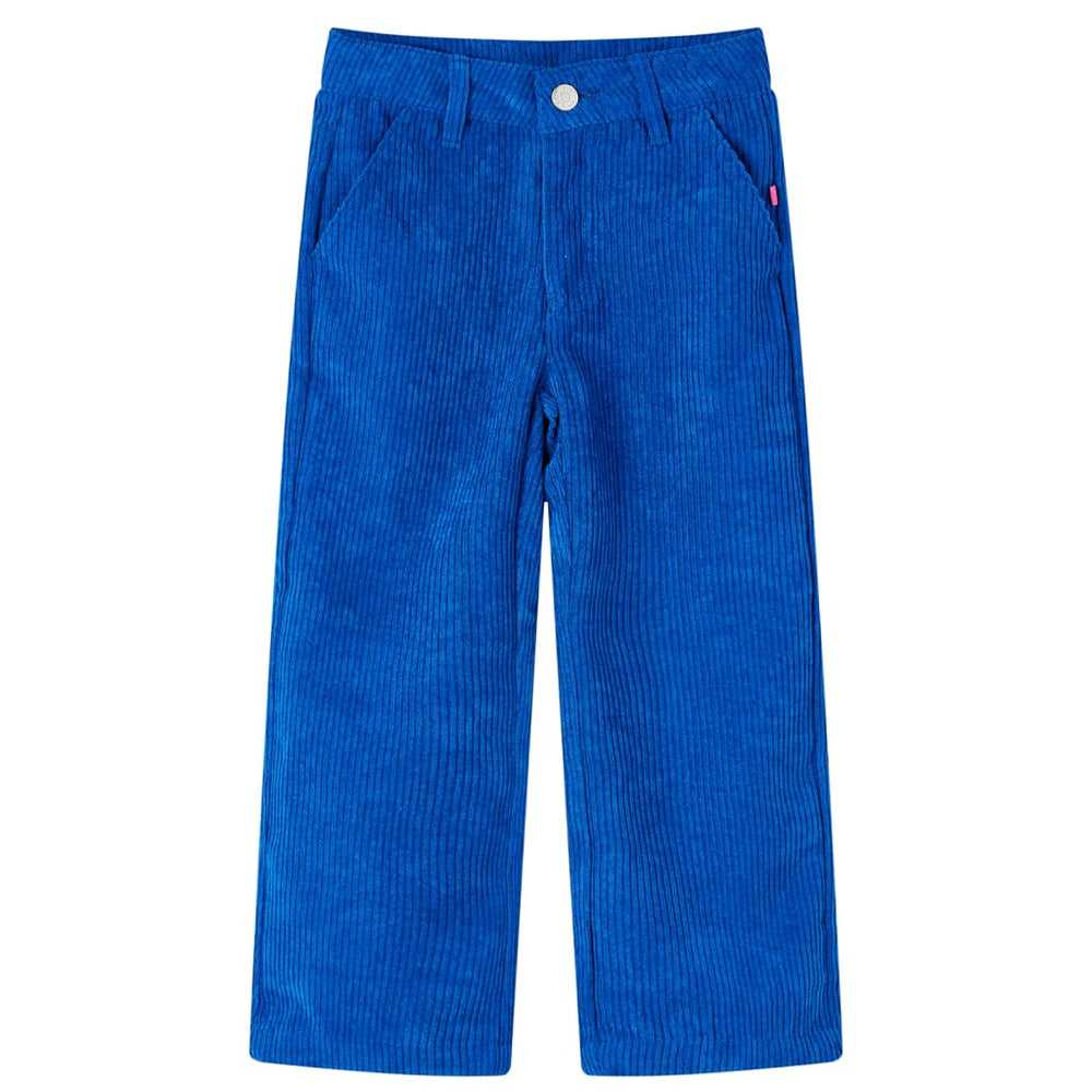 Vaikiškos kelnės, kobalto mėlynos spalvos, velvetas, 128 dydžio