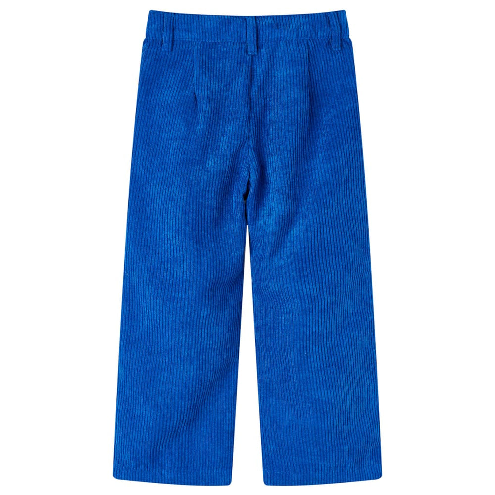 Vaikiškos kelnės, kobalto mėlynos spalvos, velvetas, 128 dydžio