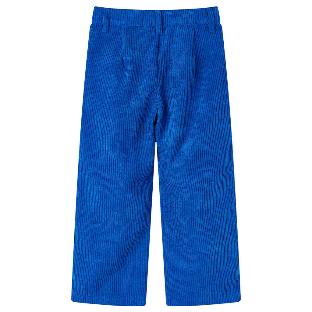 Vaikiškos kelnės, kobalto mėlynos spalvos, velvetas, 140 dydžio