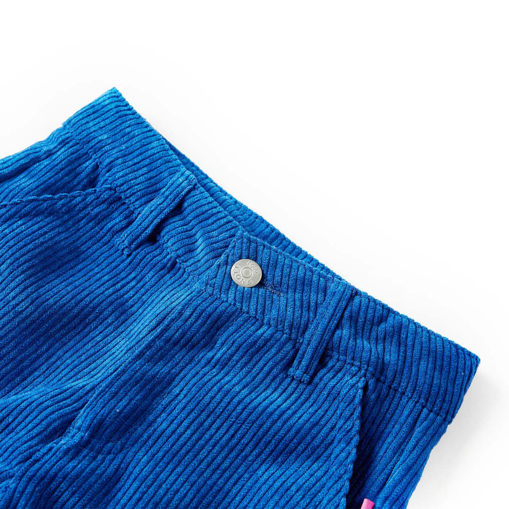 Vaikiškos kelnės, kobalto mėlynos spalvos, velvetas, 140 dydžio
