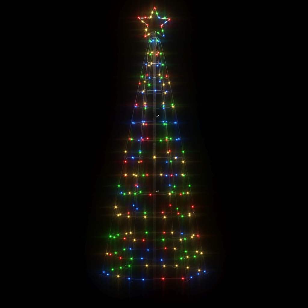 LED Kalėdų eglutė su smaigaliais 220 LED Spalvingi 180 cm