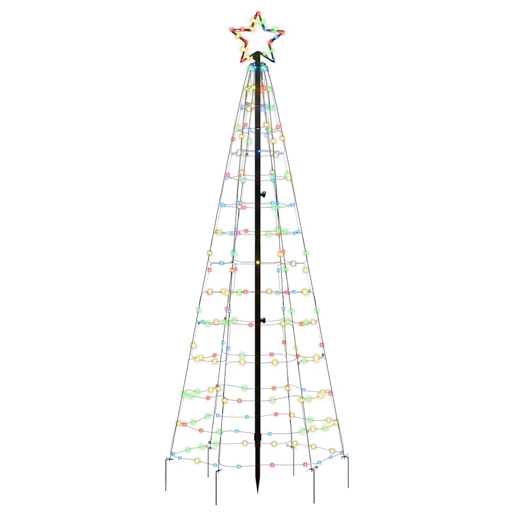 LED Kalėdų eglutė su smaigaliais 220 LED Spalvingi 180 cm