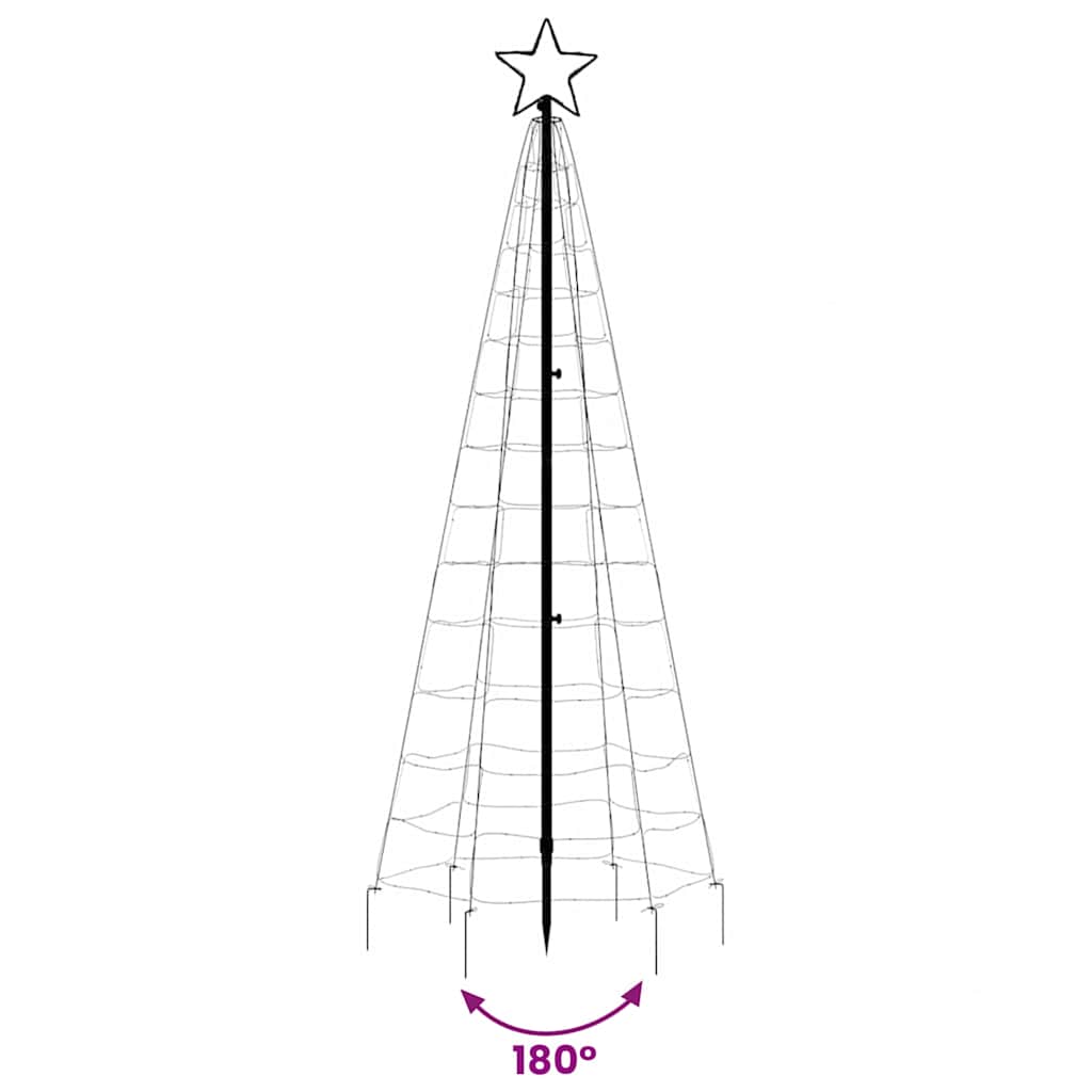 LED Kalėdų eglutė su smaigaliais 220 LED Spalvingi 180 cm
