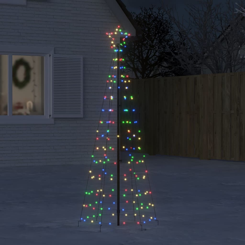 LED Kalėdų eglutė su smaigaliais 220 LED Spalvingi 180 cm