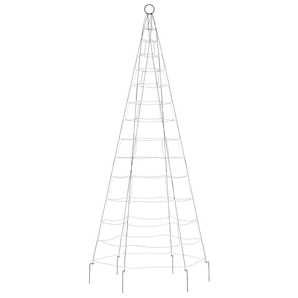 LED Kalėdų eglutė ant vėliavos stiebo 200 LED Mėlyna 180 cm ARCTICLIGHT