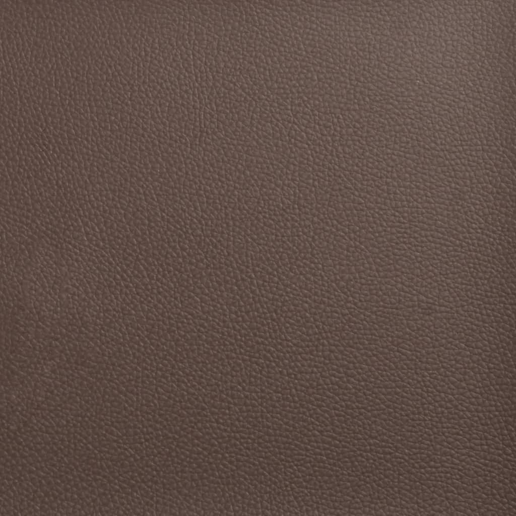 Reclining massage armchair with footrest, brown, artificial leather