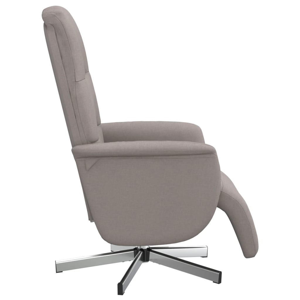 Recliner with footrest, taupe, fabric