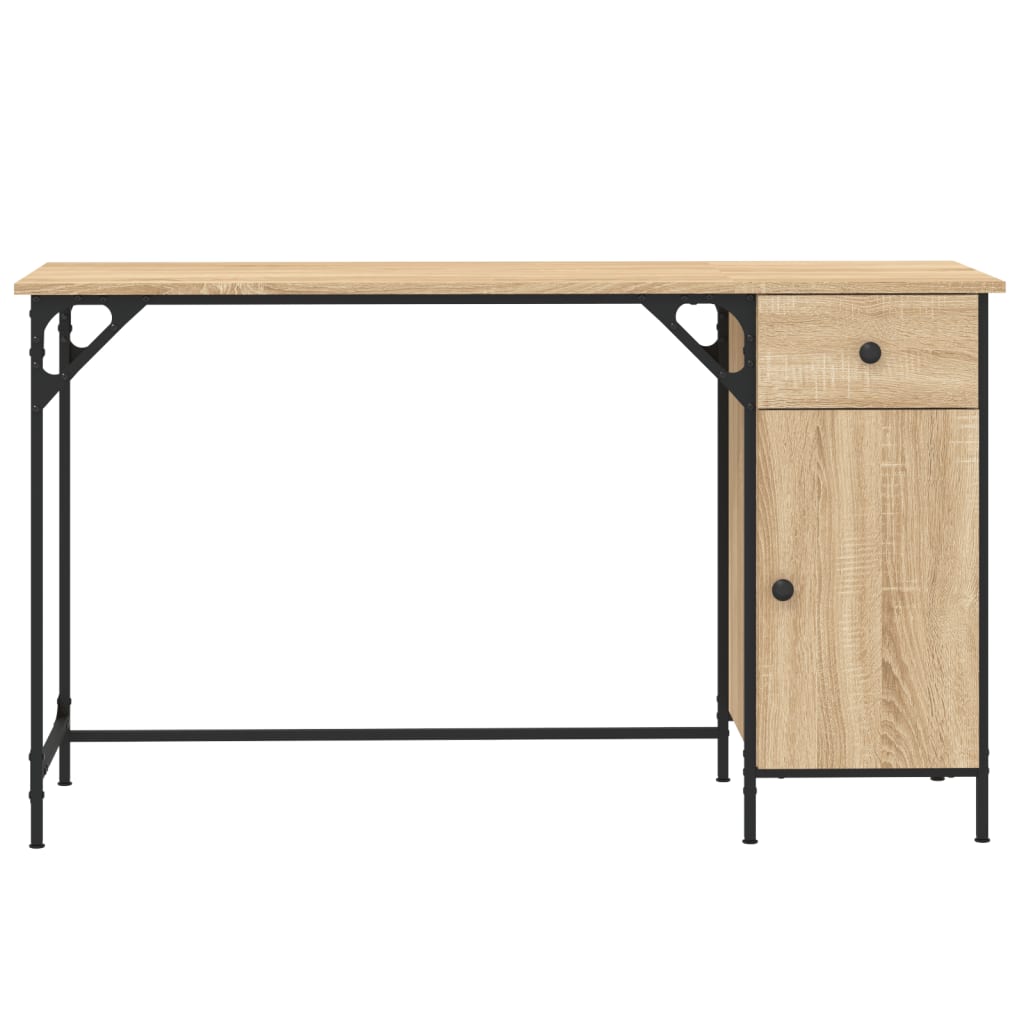 Kompiuterio stalas, ąžuolo, 131x48x75cm, apdirbta mediena