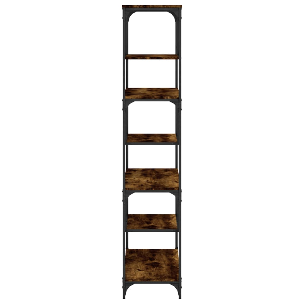 Bookcase, smoked oak, 81x36x176cm, engineered wood