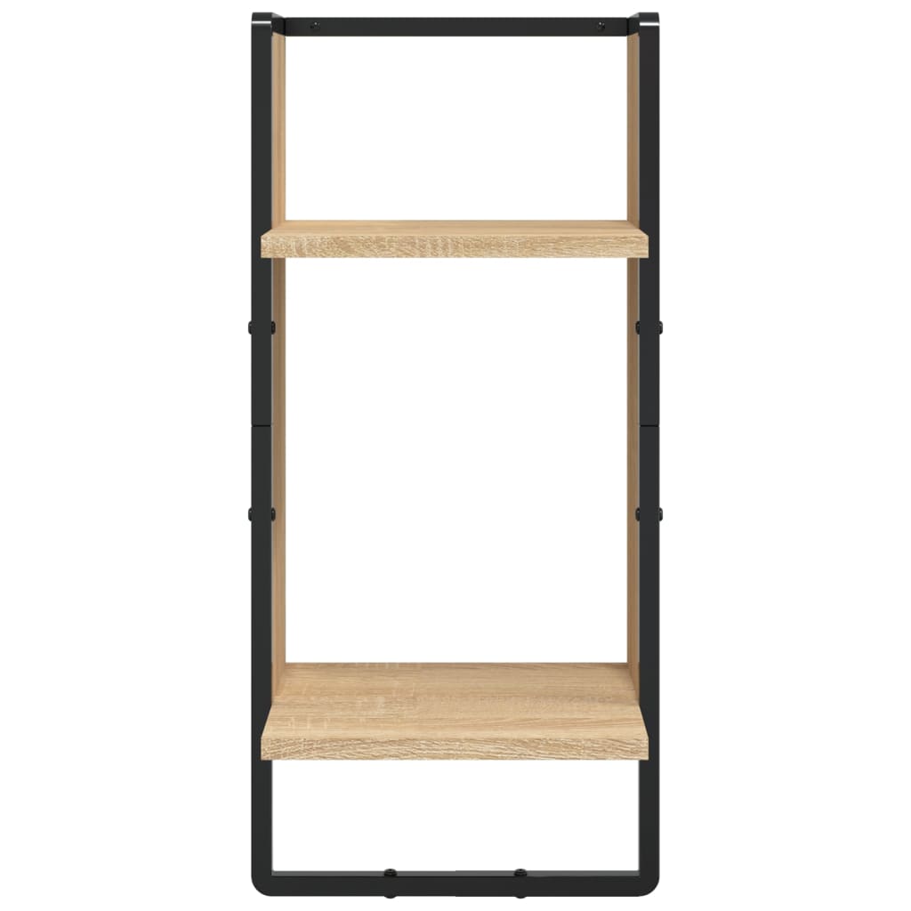 Wall shelf set, 4 pcs., oak, engineered wood