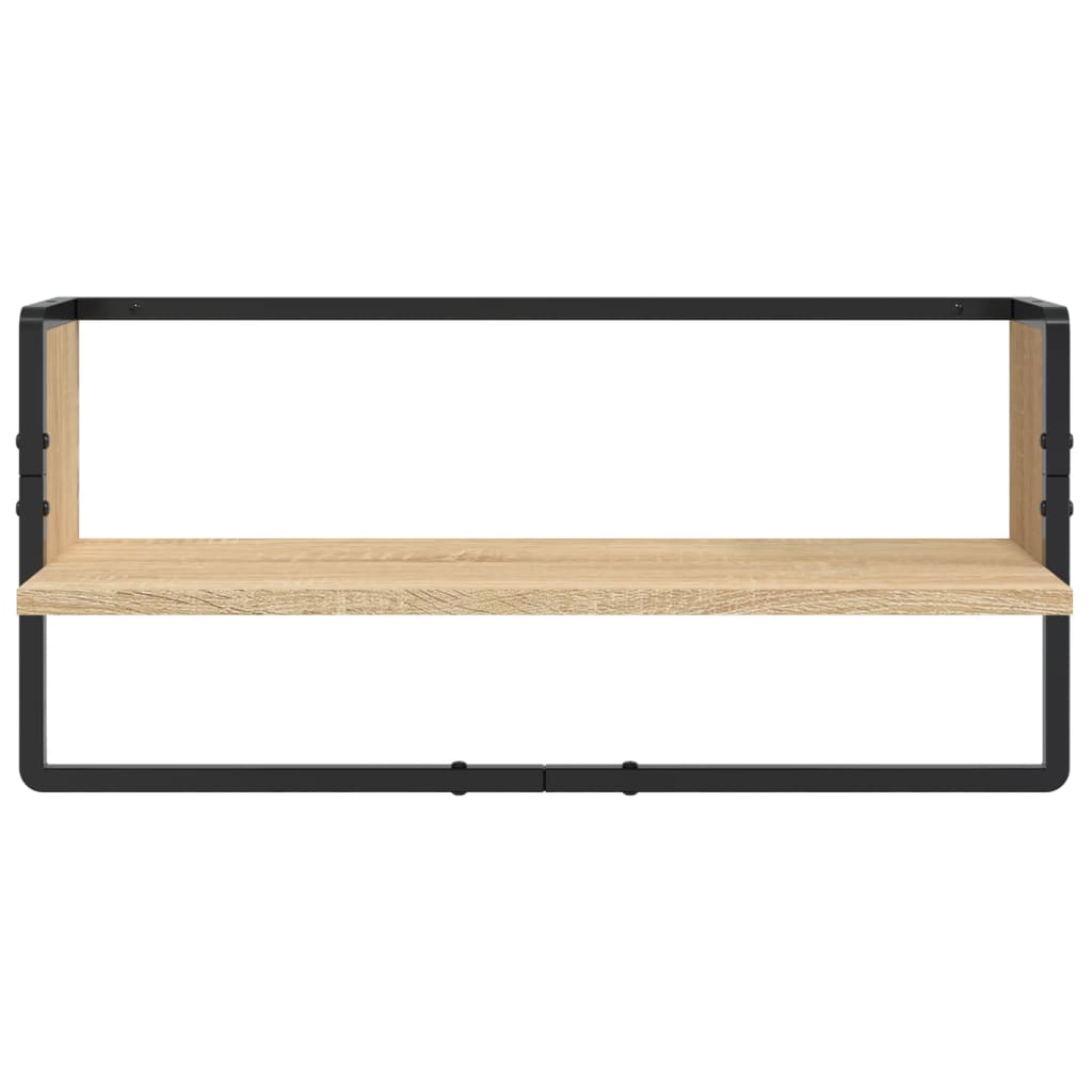 Wall shelf set, 4 pcs., oak, engineered wood