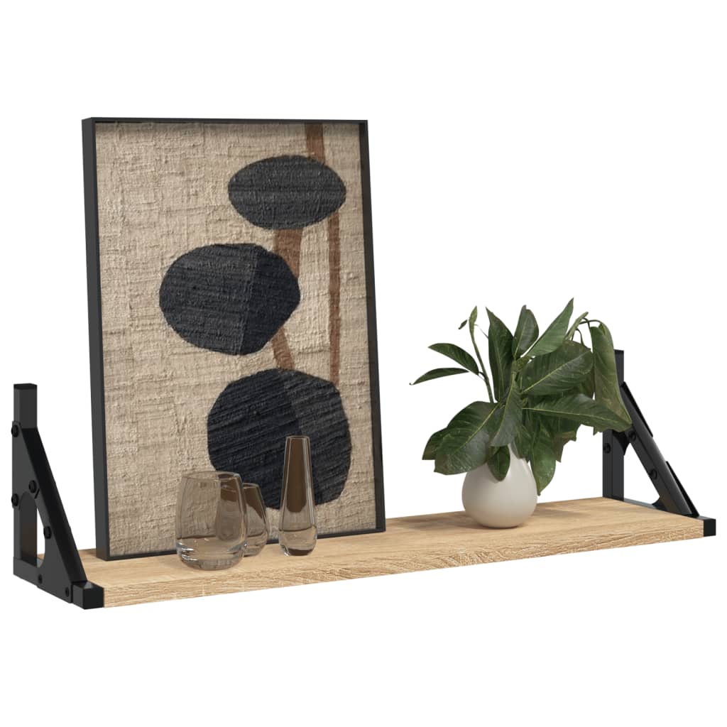 Wall shelves, 2 pcs., Sonoma oak, 60x15x15.5cm