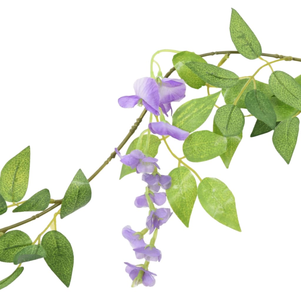 Kalėdinės gėlių girliandos, 6vnt., violetinės spalvos, 200cm