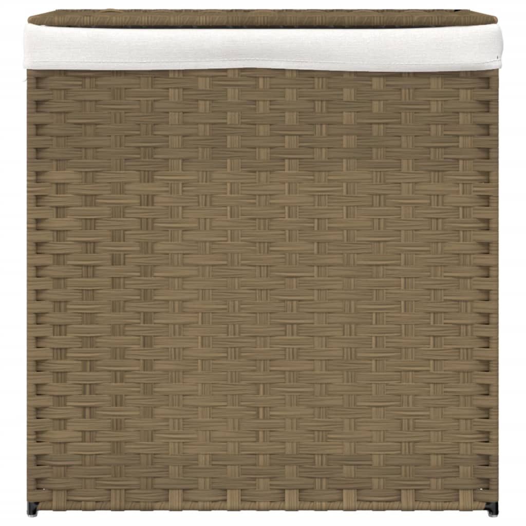 Laundry basket with 2 compartments, 53x35x57cm, polyrattan
