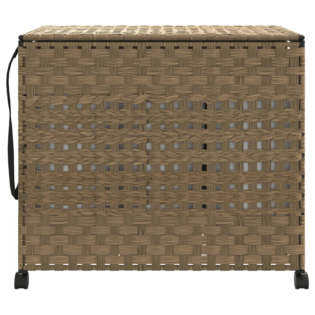 Laundry basket with wheels, 66x35x60cm, rattan