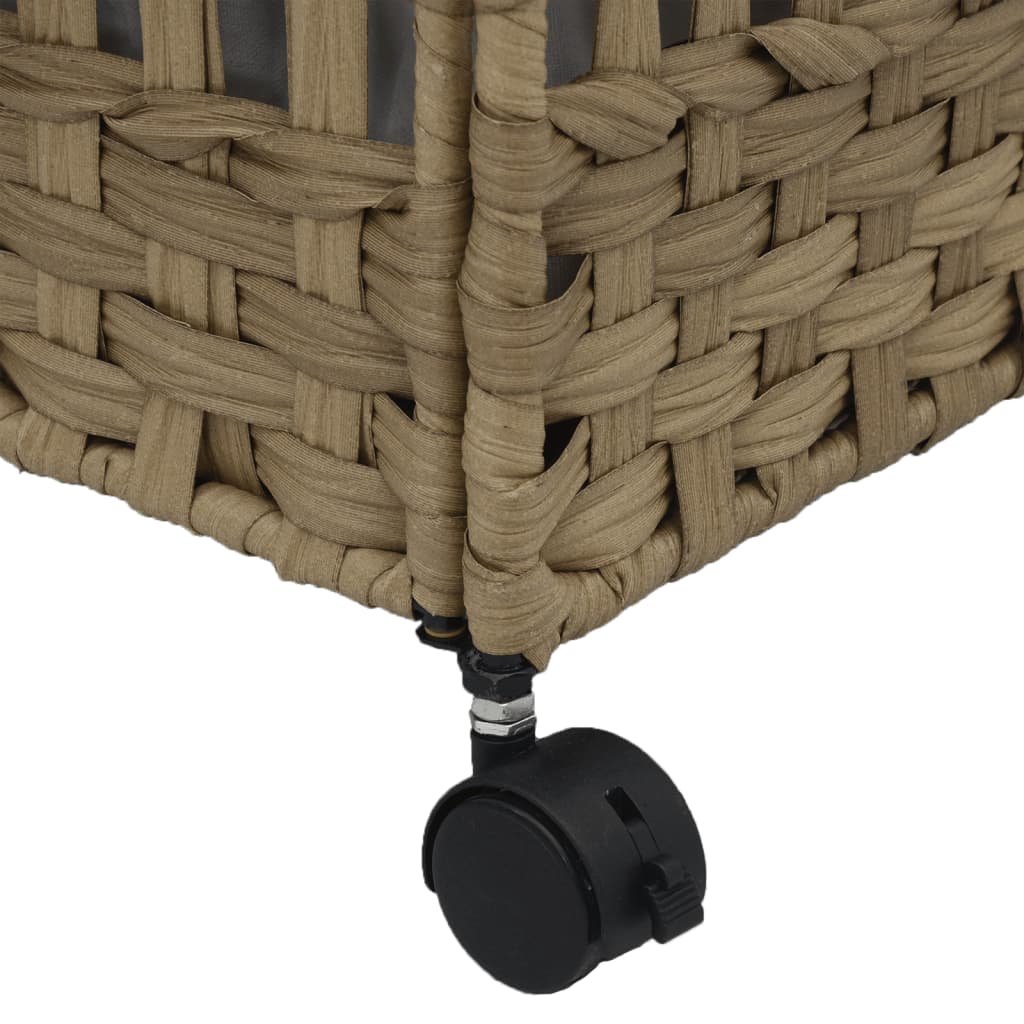 Laundry basket with wheels, 66x35x60cm, rattan