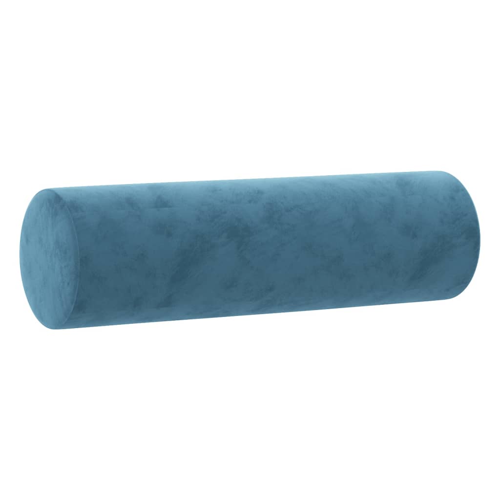 Sofos komplektas su pagalvėmis, 3 dalių, mėlynas, aksomas