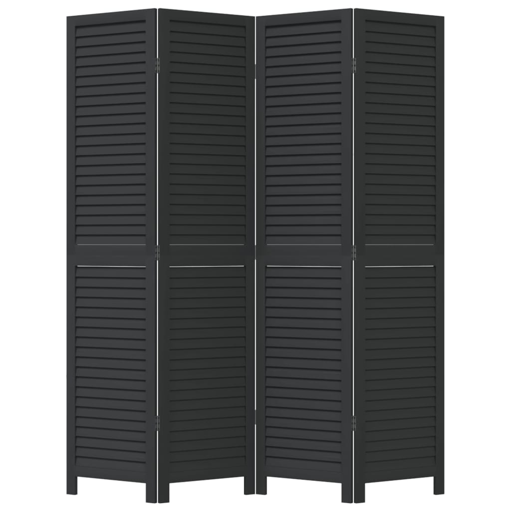 Kambario pertvara, 4 segmentai, juoda, paulovnijos mediena