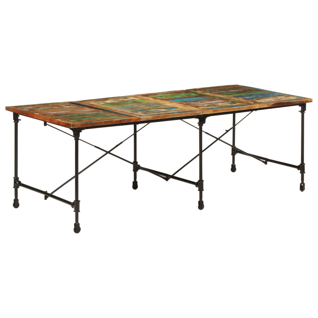 Valgomojo stalas, 220x90x77cm, perdirbtos medienos masyvas