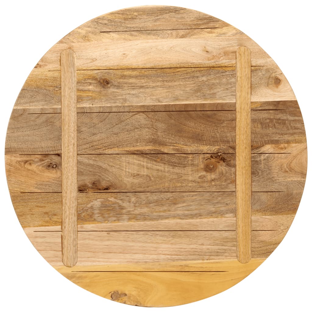 Tabletop, 90x3.8cm, solid untreated mango wood, round
